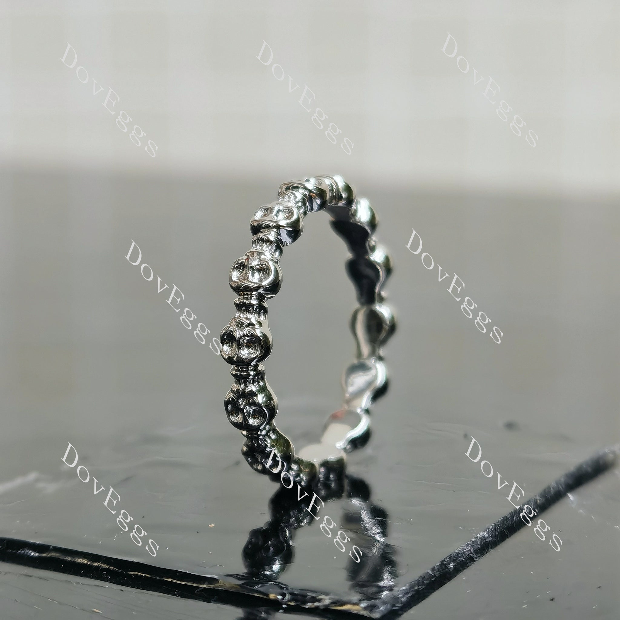 Group order mini skull eternity band-3.0mm band width
