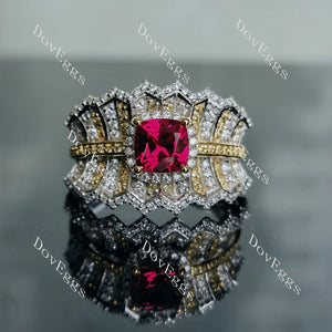 DovEggs halo art deco pave engagement ring semi-mount only(Exclusively to DovEggs Stones)