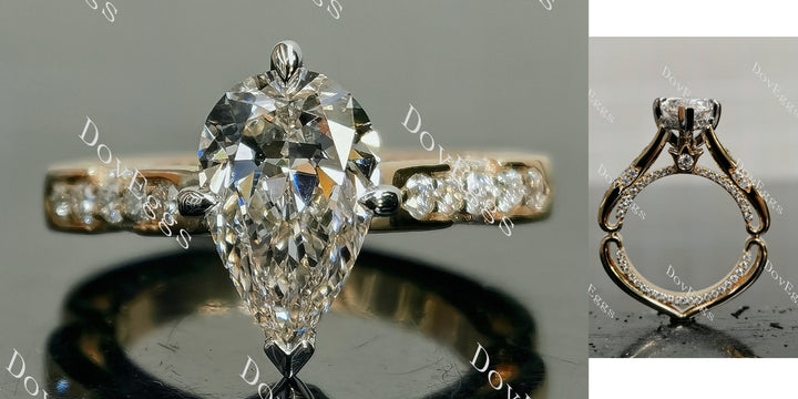 Pear Lab Grown Diamond Engagement Ring