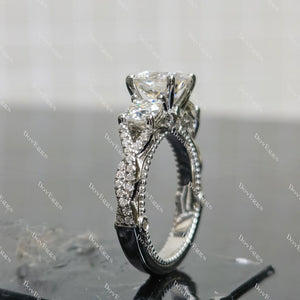 (size5.25) Doveggs 1.5ct cushion moissanite sterling silver engagement ring