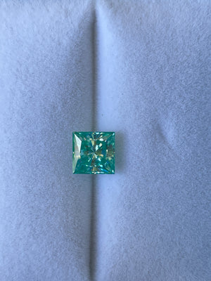 Doveggs princess 2ct accident color Ocean deep blue moissanite loose stone