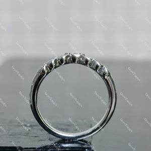 (size 7) Doveggs moissanite sterling silver wedding band