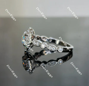 DovEggs art deco halo engagement ring semi-mount only(Exclusively to DovEggs Stones)