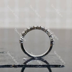 Doveggs marquise pave half eternity moissanite/lab grown diamond wedding band-2.5mm band width