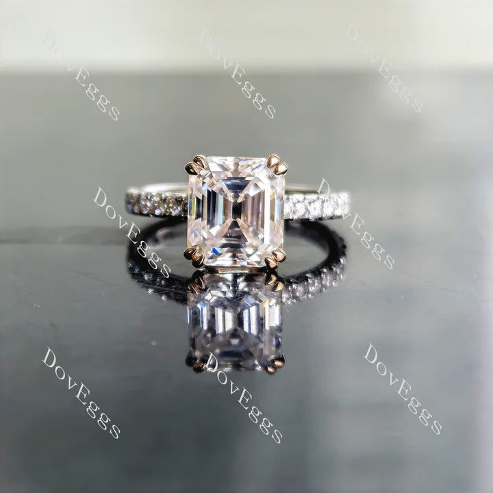 DovEggs eternity pave engagement ring only semi-mount only(Exclusively to DovEggs Stones)