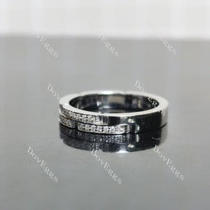 (size 6.5-6.75) Doveggs sterling silver round moissanite wedding band