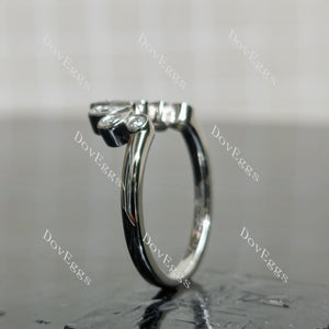 (size 9) Doveggs baguette pear round moissanite wedding band