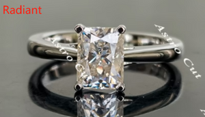 Doveggs solitaire moissanite engagement ring