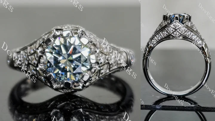 Doveggs vintage engagement ring only semi-mount only(Exclusively to DovEggs Stones) - DovEggs-Seattle