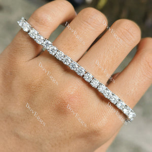 (7.5 inch) Doveggs 4mm round moissanite Tennis bracelet