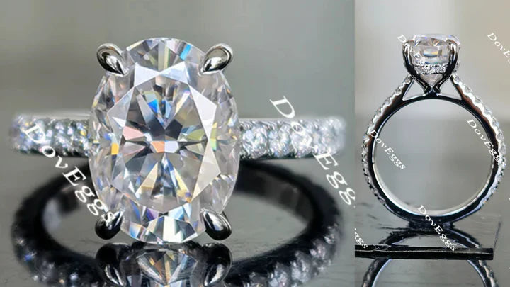 The Christina pave engagement ring only semi-mount only(Exclusively to DovEggs Stones) - DovEggs-Seattle