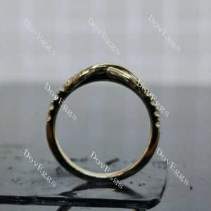 DovEggs round half eternity pave moissanite/lab grown diamond wedding band-2.0mm band width