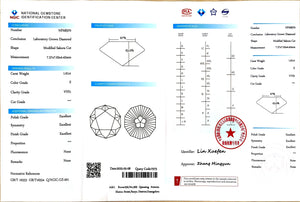 1.61ct Modified Sakura Cut Lab Diamond - E Color VVS1 | Doveggs Certified