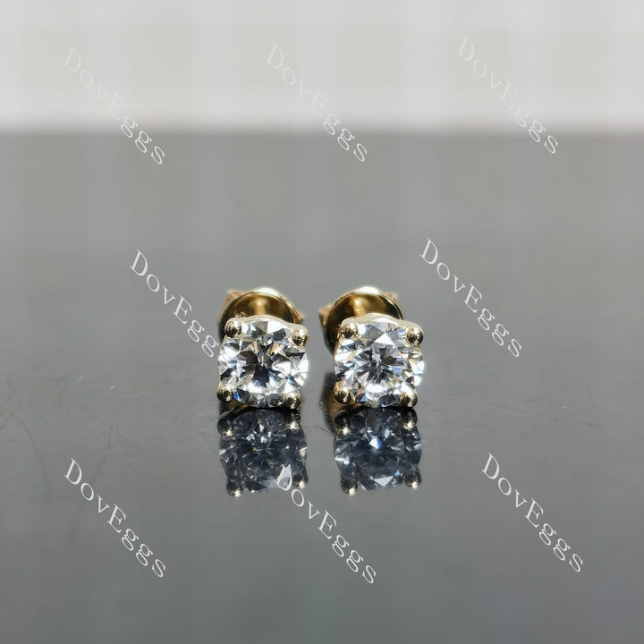 Doveggs 0.5ct Each 1cttw EF, Above VS Lab Grown Diamond Earstud in Solid 14k Metal - DovEggs-Seattle