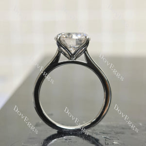 (size 5.5) Doveggs sterling silver 3ct Round moissanite engagement ring