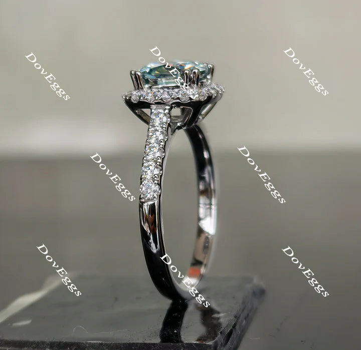 DovEggs cathedral halo pave engagement ring only semi-mount only(Exclusively to DovEggs Stones)