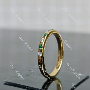 (size 8) Doveggs sterling silver 3ct elongated cushion colored gem bridal set(2 rings)
