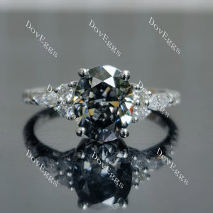pave stardust grey engagement ring