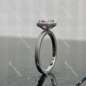 Doveggs cushion bezel colored gem engagement ring(engagement ring only)