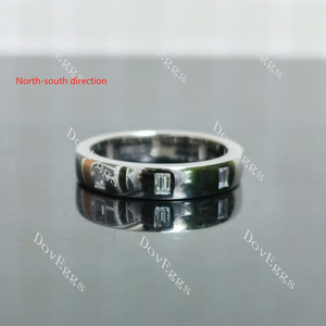 Doveggs round full eternity moissanite/ lab grown diamond wedding band-3.2mm band width