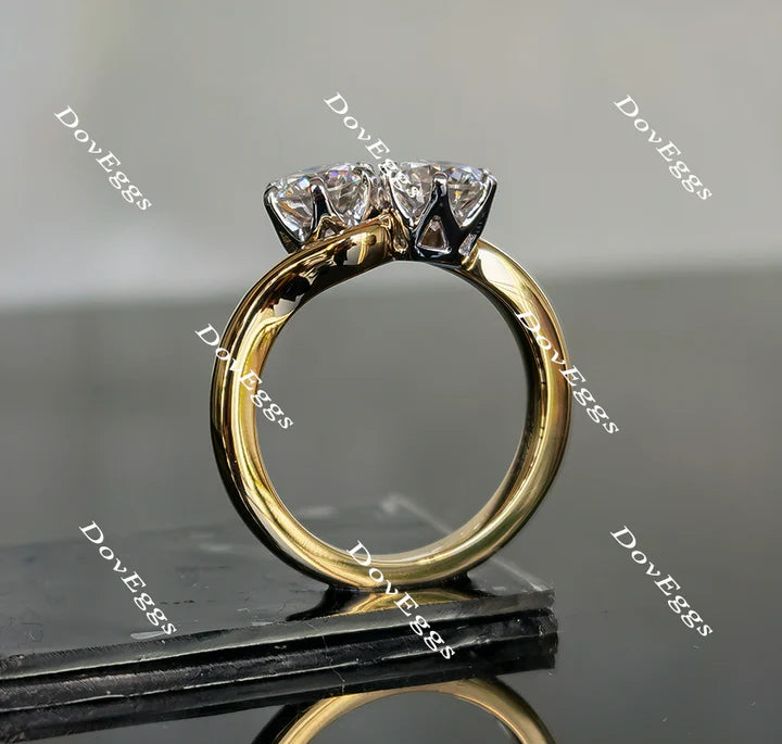 Doveggs curved band engagement ring only semi-mount only(Exclusively to DovEggs Stones)