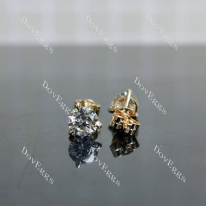 Doveggs Round Pave Lab Grown Diamond Earrings