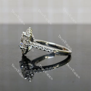 (size 6) Doveggs sterling silver 2ct asscher moissanite ring