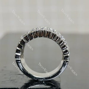 (size 6.25-6.5) Doveggs sterling silver Round moissanite wedding band