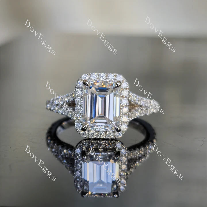 Doveggs split shank pave engagement ring only semi-mount only(Exclusively to DovEggs Stones)