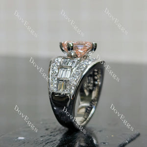 Doveggs princess channel vintage colored gem engagement ring