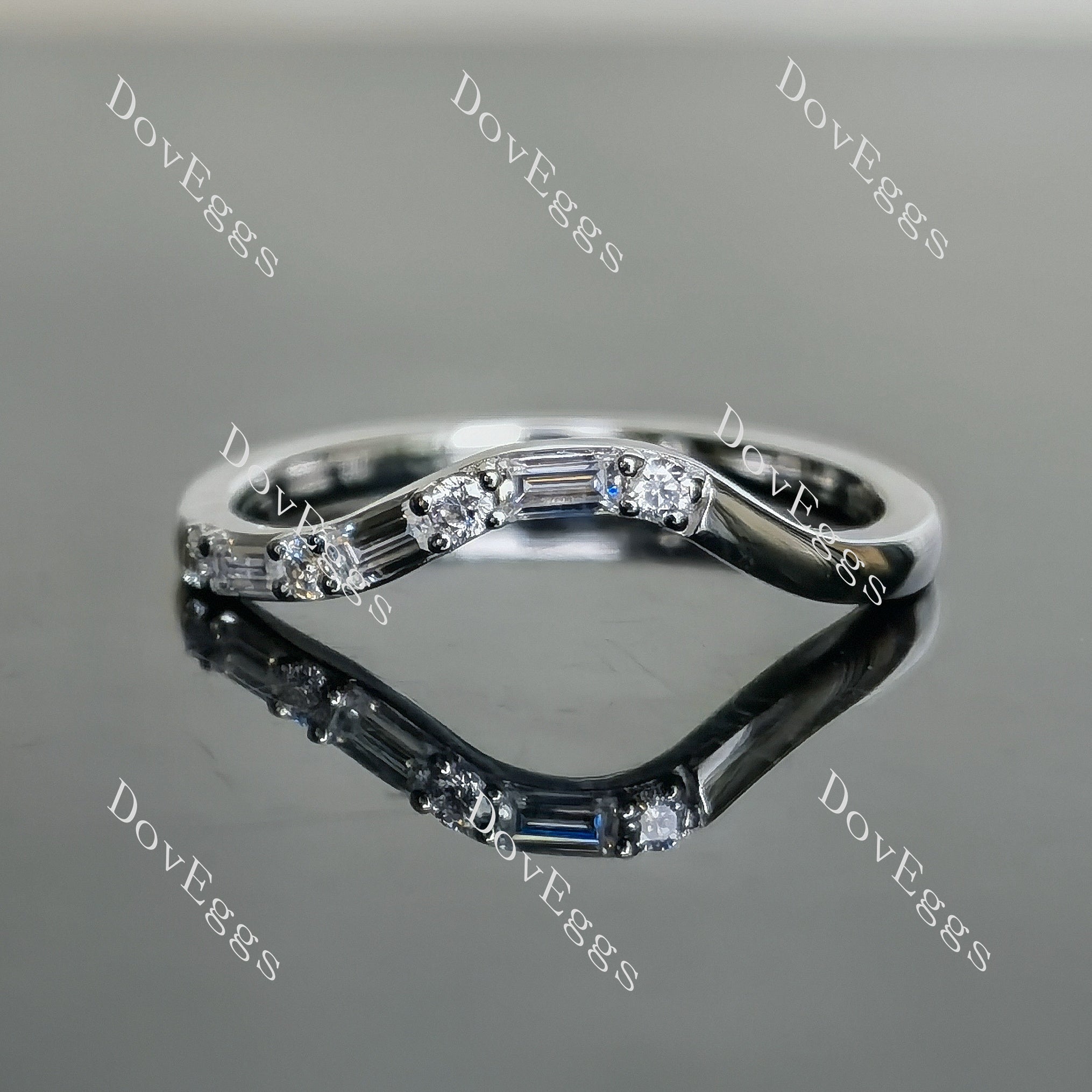 pave moissanite wedding band