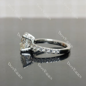 (size 4.75) Doveggs sterling silver 2ct Cushion moissanite engagement ring