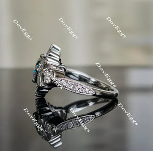 Doveggs art deco engagement ring only semi-mount only(Exclusively to DovEggs Stones)