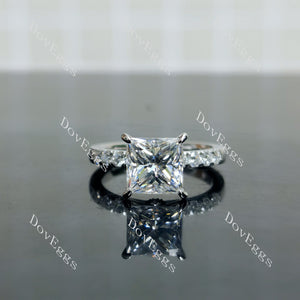 Princess pave moissanite 