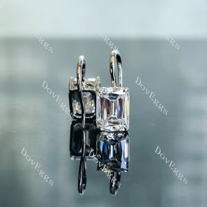 Doveggs criss cut moissanite earrings