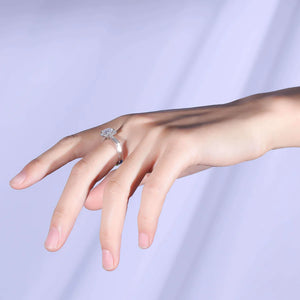 Doveggs pave halo engagement ring only semi-mount only(Exclusively to DovEggs Stones)
