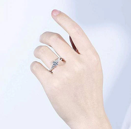DovEggs side-stone engagement ring only semi-mount only(Exclusively to DovEggs Stones)