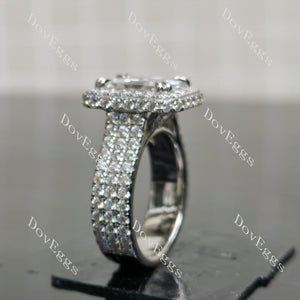 (size 5.75) Doveggs sterling silver 4ct Radiant moissanite engagement ring