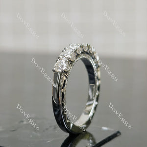 (size 7.25) Doveggs sterling silver 3ct cushion moissanite bridal set(2 rings)