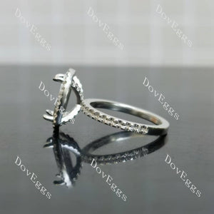 DovEggs halo pave engagement ring semi-mount only(Exclusively to DovEggs Stones)
