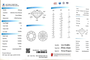 Doveggs 1.205ct round H color VS1 Clarity Excellent cut lab diamond stone(certified)