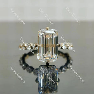 Emerald Pave 3/4 Enternity Lab Grown Diamond