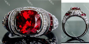 bezel colored gem engagement ring