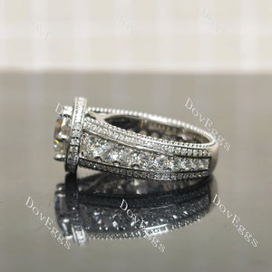 (size 6.5) Doveggs sterling silver 2ct Round moissanite engagement ring