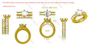 Doveggs round eternity channel set moissanite/lab grown diamond wedding band-4.0mm band width