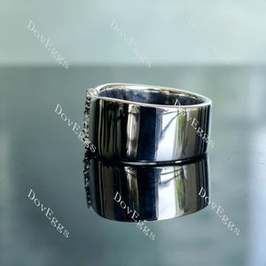 Doveggs marquise round moissanite wedding band (around 10mm band width)