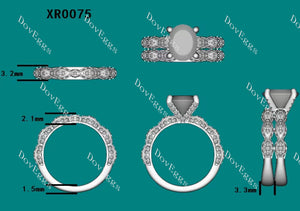 Doveggs anniversary Art deco moissanite/lab grown diamond wedding band-3.3mm band width