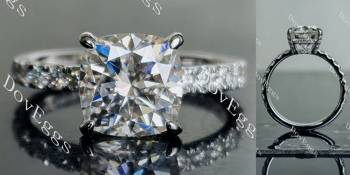 Doveggs pave engagement ring only semi-mount only(Exclusively to DovEggs Stones) - DovEggs-Seattle