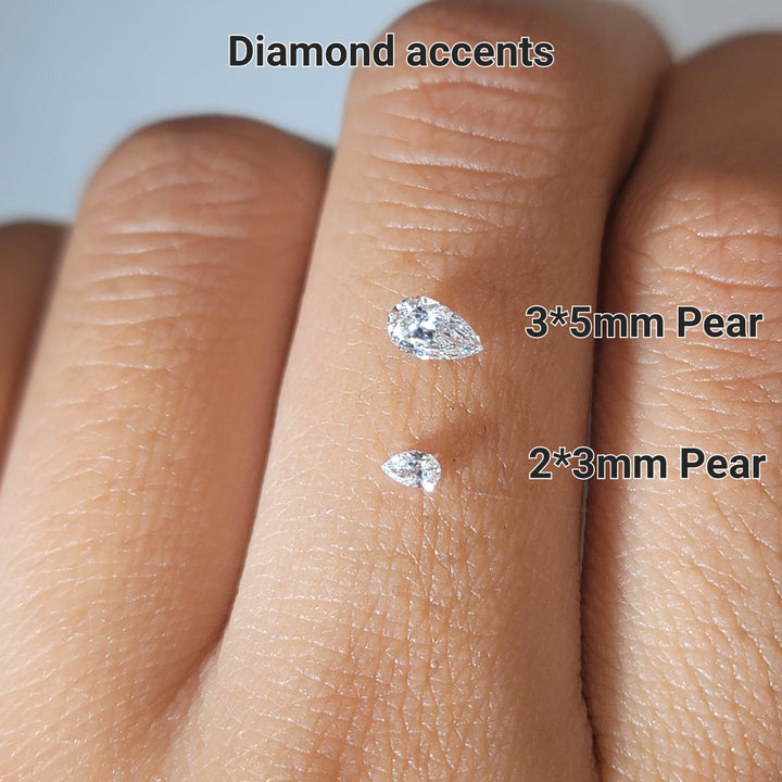 Doveggs 2*3mm/3*5mm/3.11-3.3*1.9-2.1mm pear lab diamond accents