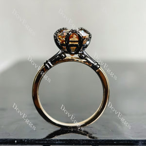 Doveggs pear solitaire colored moissanite engagement ring